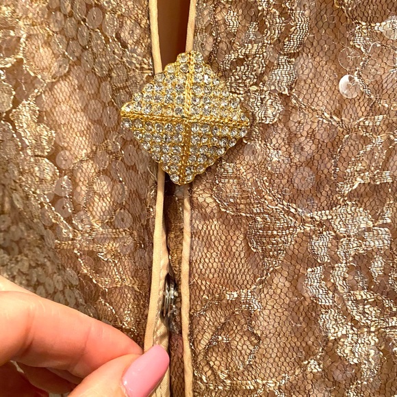 Karen Laurence by Matthew lace w/sequin Jacket 6 - Picture 2 of 4